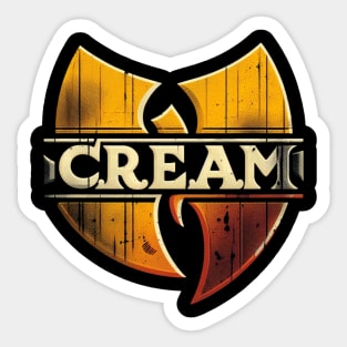 Distressed Wutang clan - C.R.E.A.M Sticker